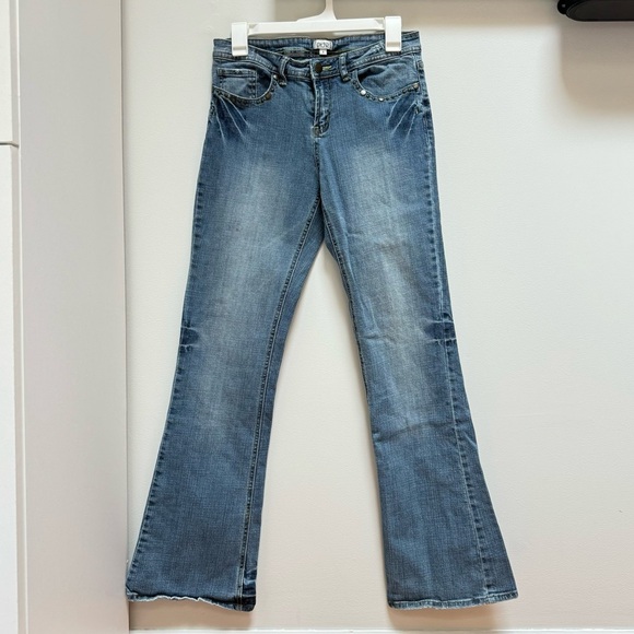 Cache Y2K Embellished Jeans Light Wash Size 4 - Picture 1 of 13